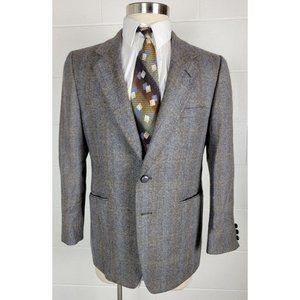 Vintage Givenchy‎ Windowpane Wool Tweed Sport Coat Jacket 38
